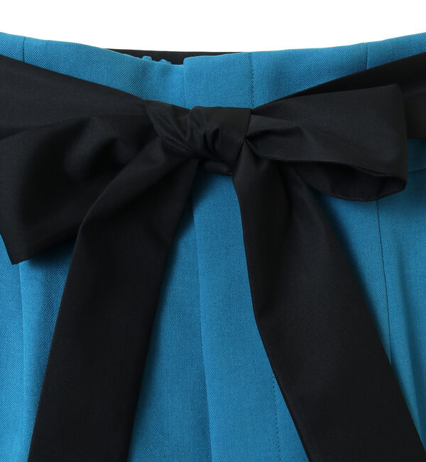 TIARA「バイカラーリボンベルトハイウエストテーパードパンツ」|その他|