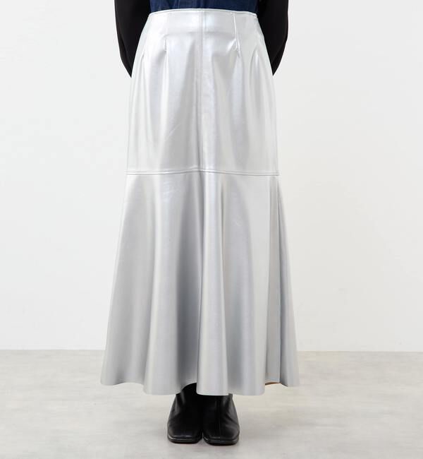 Soffitto「合成皮革ペンシルスカート」|スカート|シルバー
