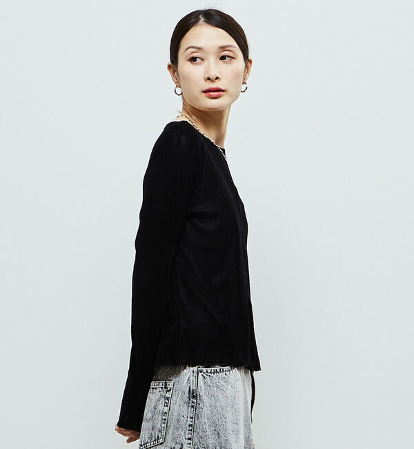 Soffitto「ナイロンチュールクルーネックプルオーバー」|Tシャツ・カットソー|