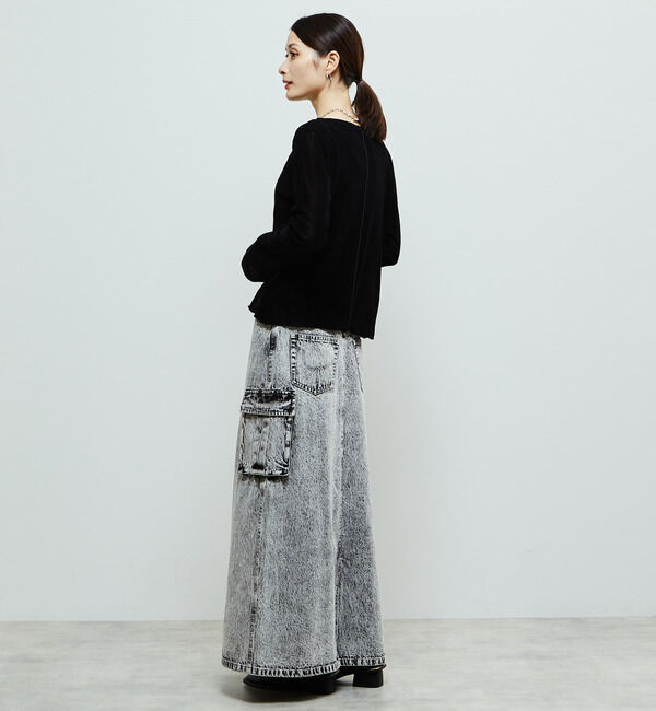 Soffitto「ナイロンチュールクルーネックプルオーバー」|Tシャツ・カットソー|