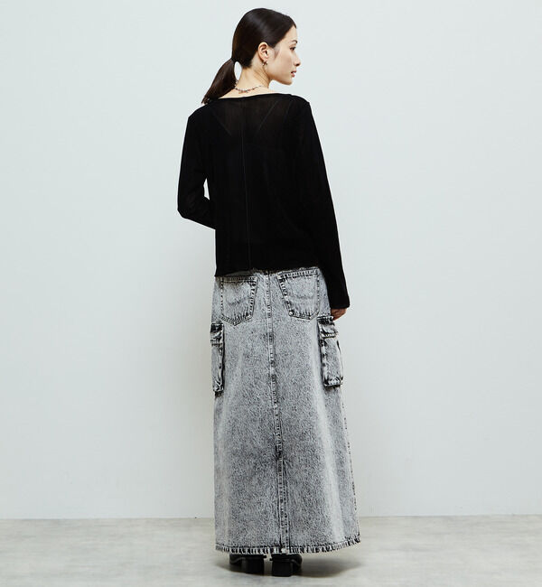 Soffitto「ナイロンチュールクルーネックプルオーバー」|Tシャツ・カットソー|