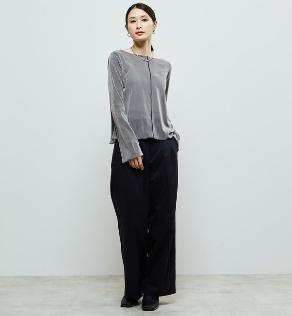 Soffitto「ナイロンチュールクルーネックプルオーバー」|Tシャツ・カットソー|