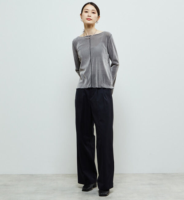 Soffitto「ナイロンチュールクルーネックプルオーバー」|Tシャツ・カットソー|