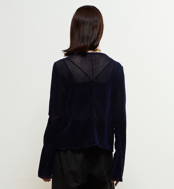 Soffitto「ナイロンチュールクルーネックプルオーバー」|Tシャツ・カットソー|