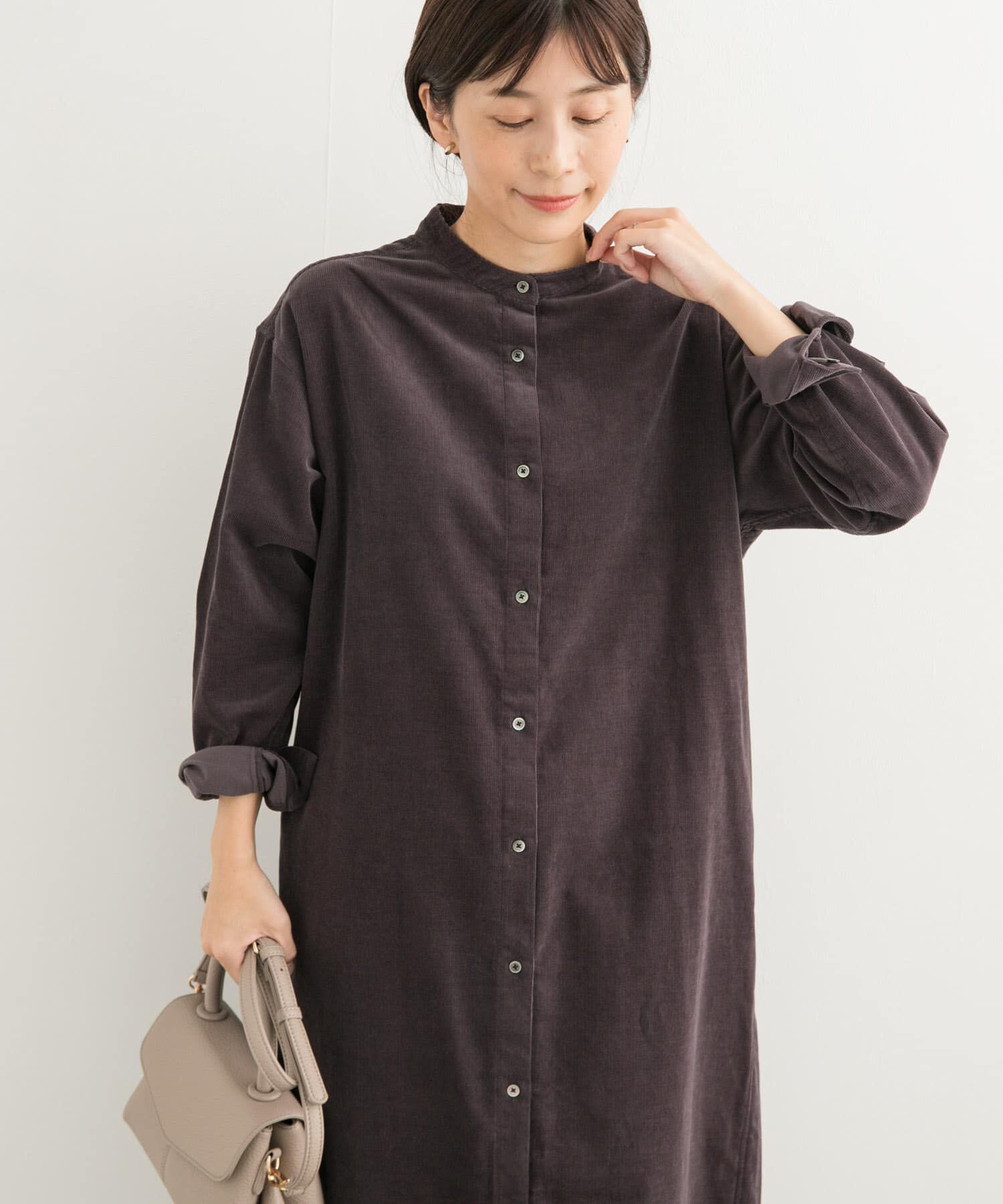 URBAN RESEARCH DOORS「『UR TECH』コーデュロイシャツワンピース」|ワンピース|