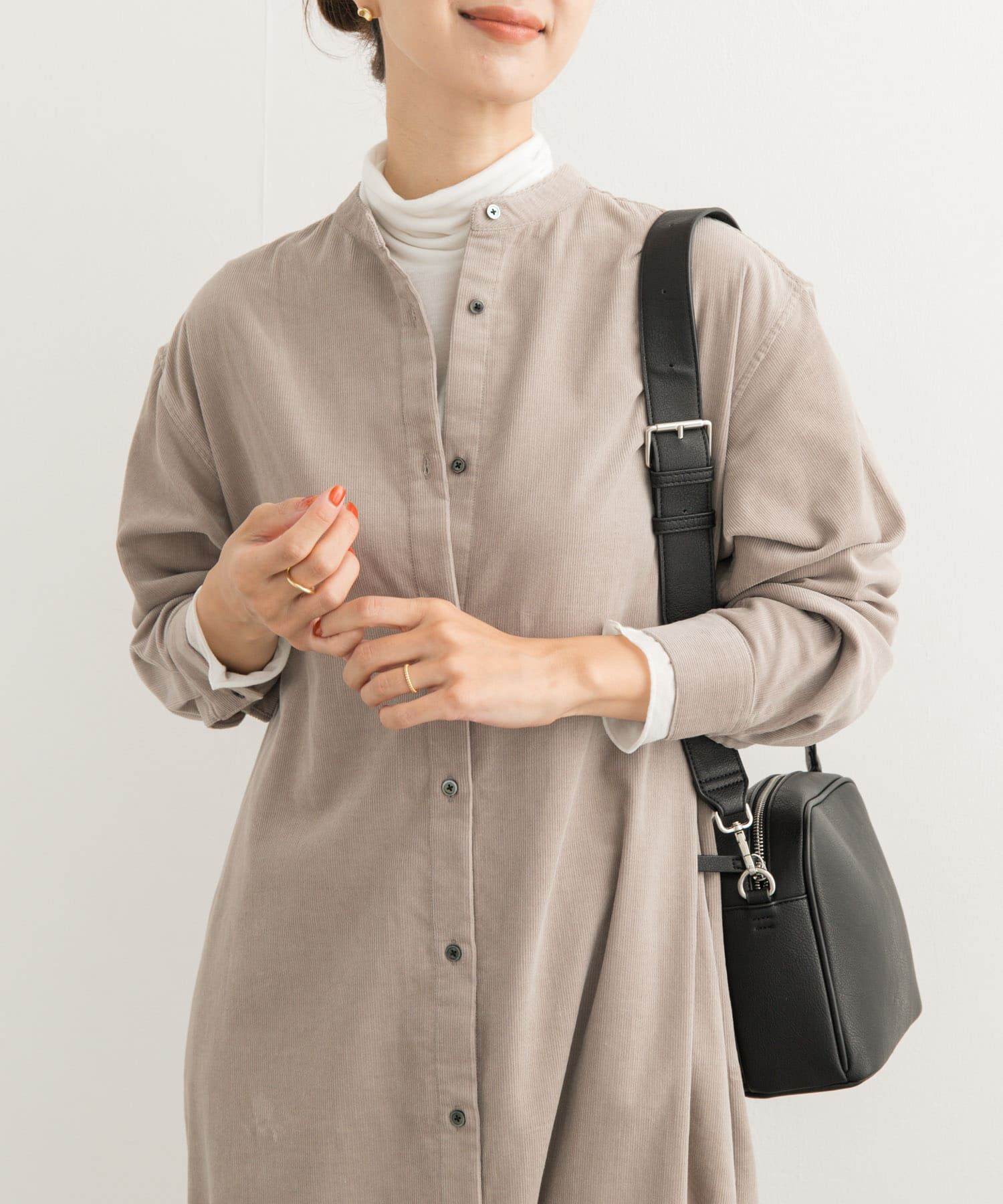 URBAN RESEARCH DOORS「『UR TECH』コーデュロイシャツワンピース」|ワンピース|