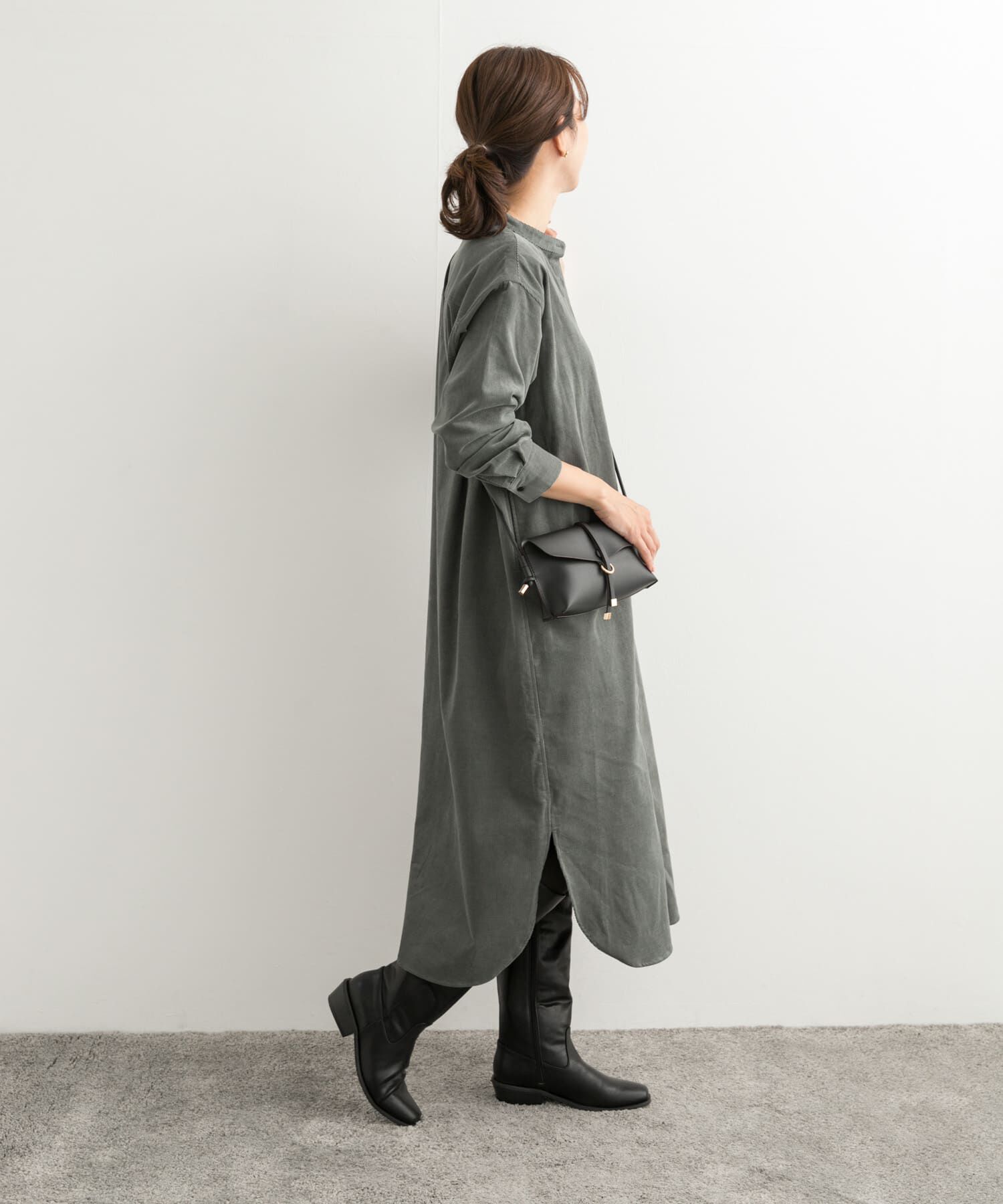 URBAN RESEARCH DOORS「『UR TECH』コーデュロイシャツワンピース」|ワンピース|