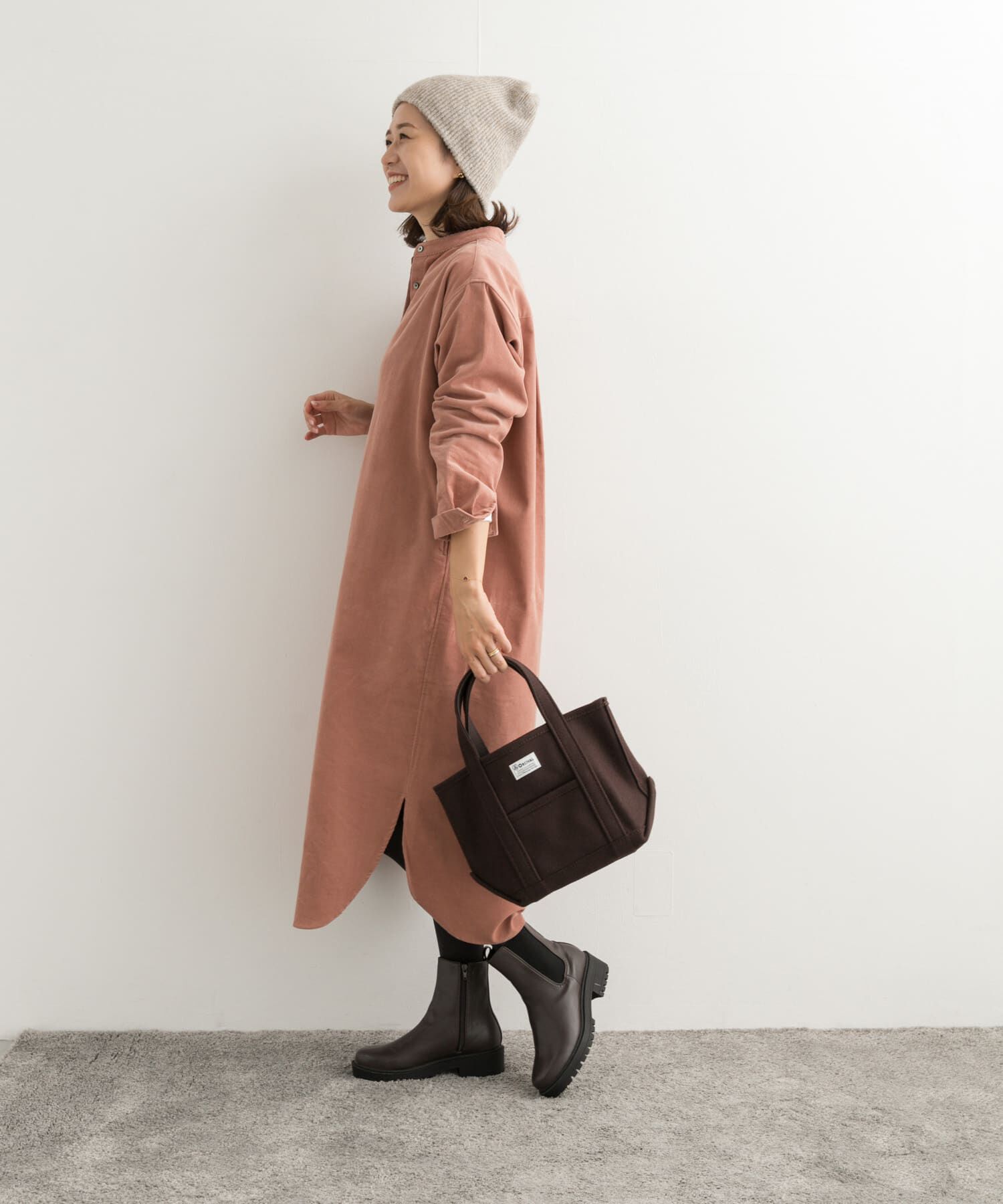 URBAN RESEARCH DOORS「『UR TECH』コーデュロイシャツワンピース」|ワンピース|