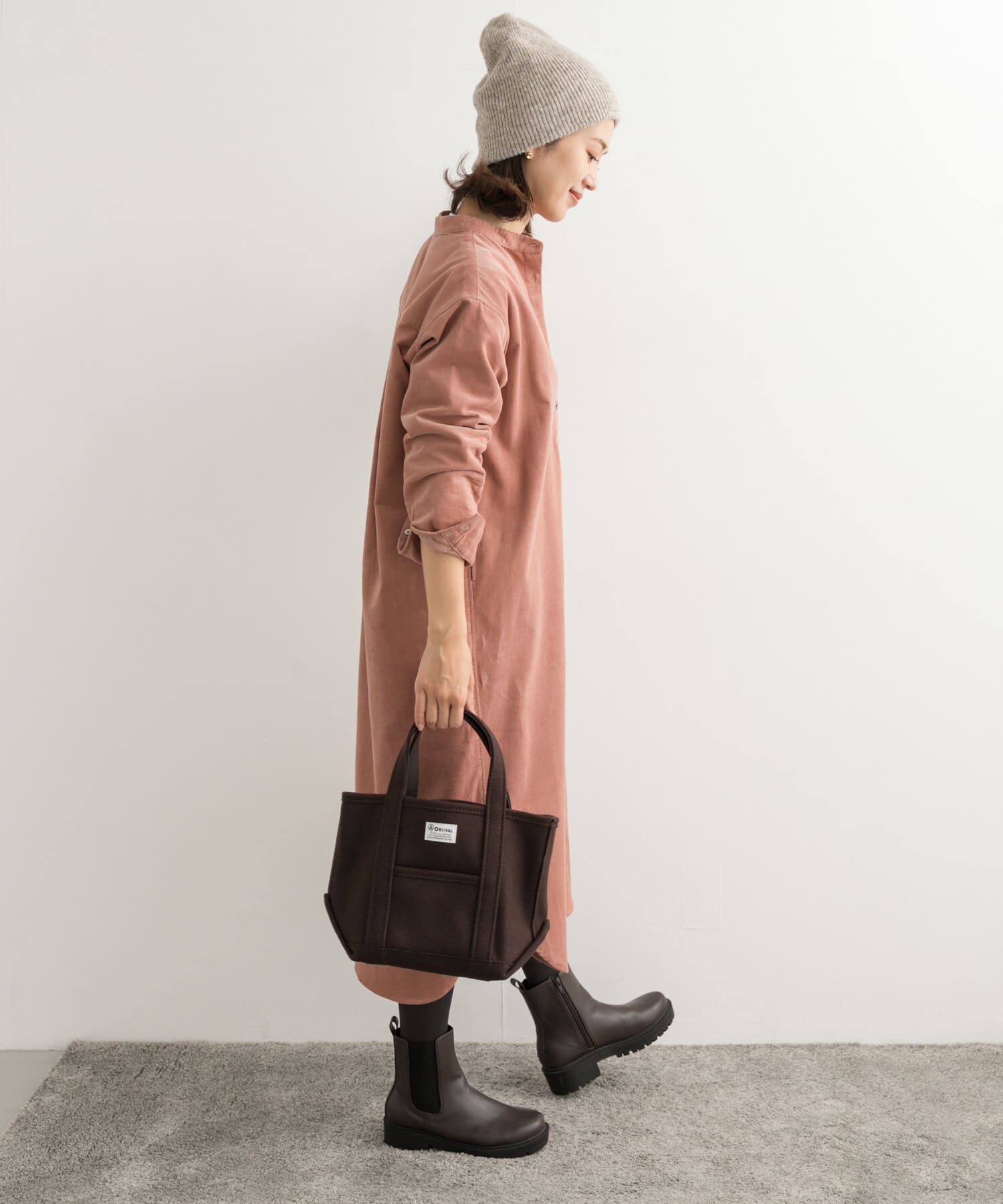 URBAN RESEARCH DOORS「『UR TECH』コーデュロイシャツワンピース」|ワンピース|