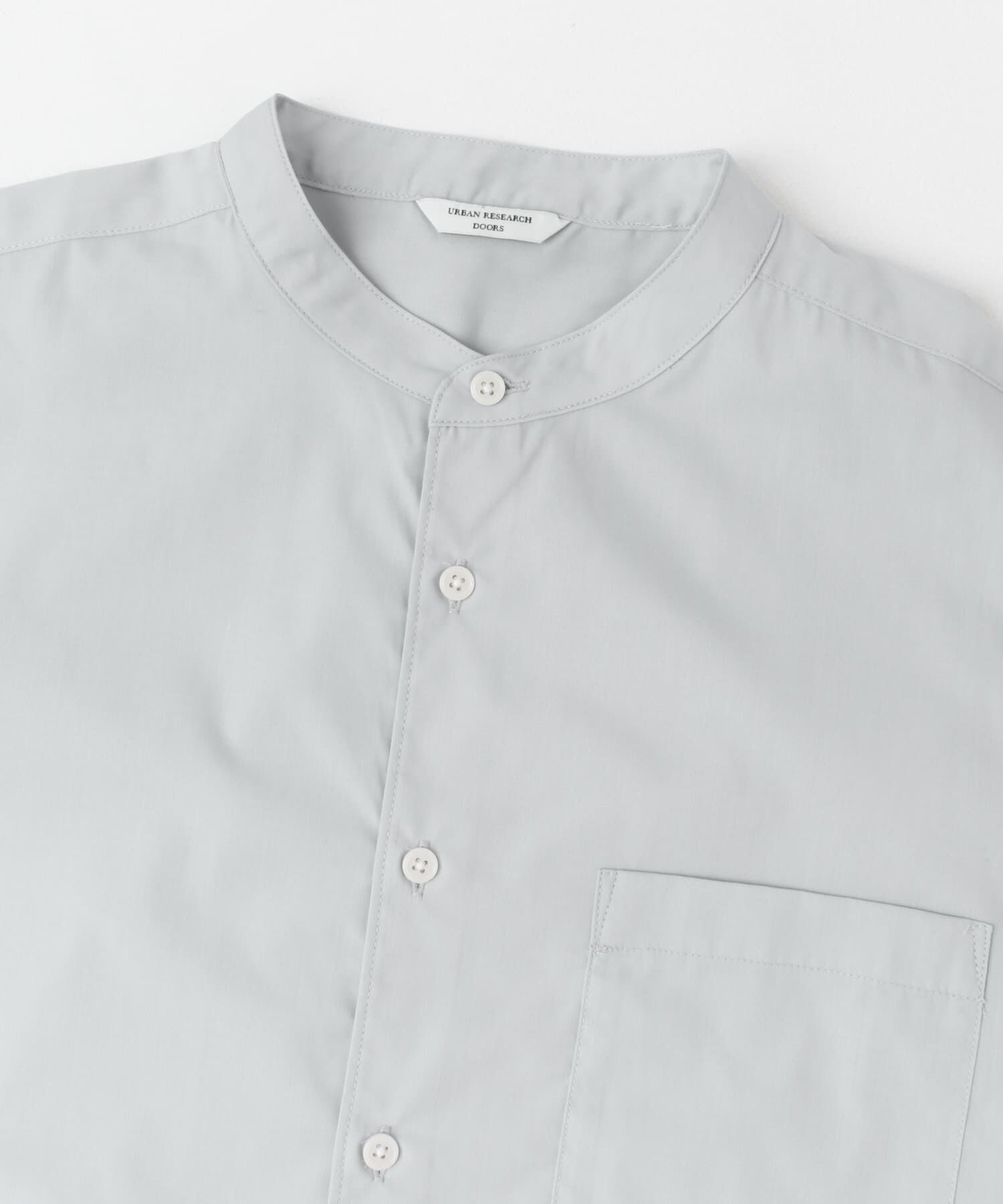 URBAN RESEARCH DOORS「TC バンドカラー ショートスリーブシャツ」|シャツ・ブラウス|