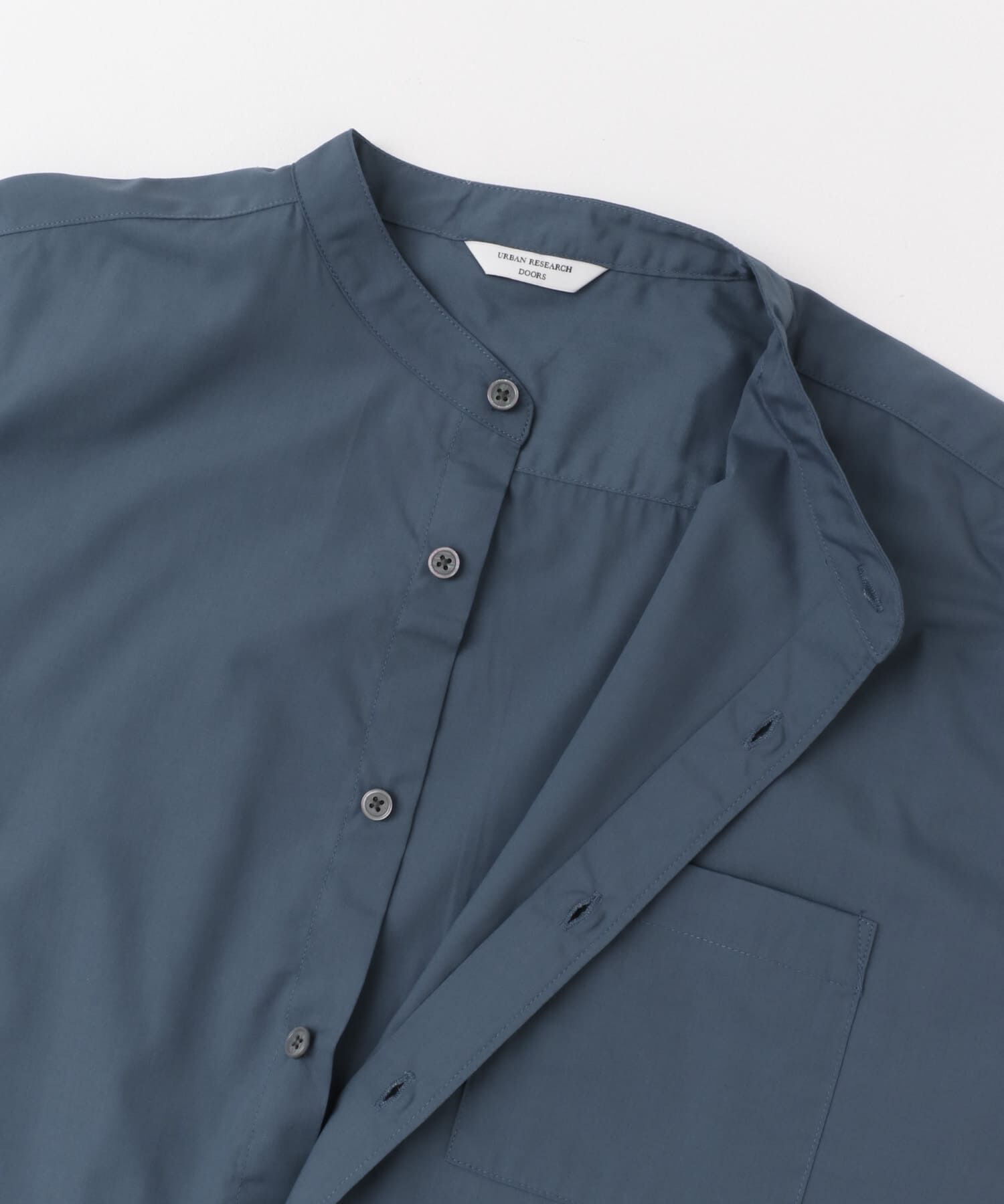 URBAN RESEARCH DOORS「TC バンドカラー ショートスリーブシャツ」|シャツ・ブラウス|