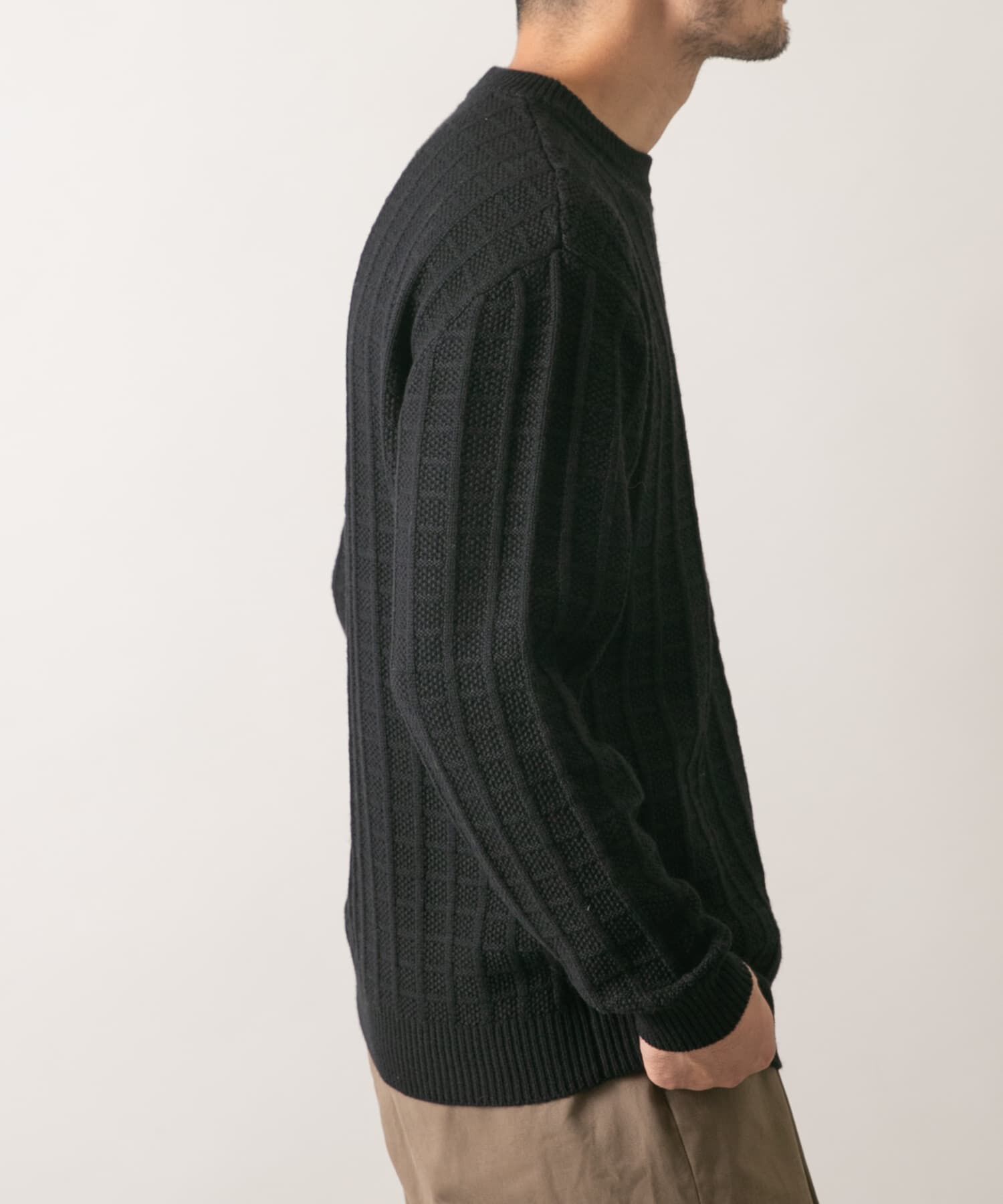 URBAN RESEARCH ROSSO「『XLサイズあり』メリノウール変形ワッフルニット」|ニット・セーター|