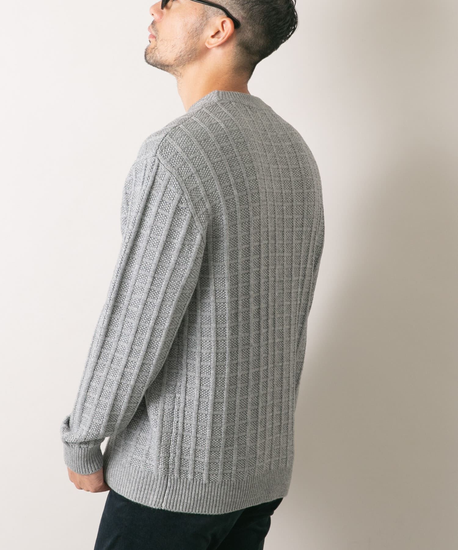 URBAN RESEARCH ROSSO「『XLサイズあり』メリノウール変形ワッフルニット」|ニット・セーター|