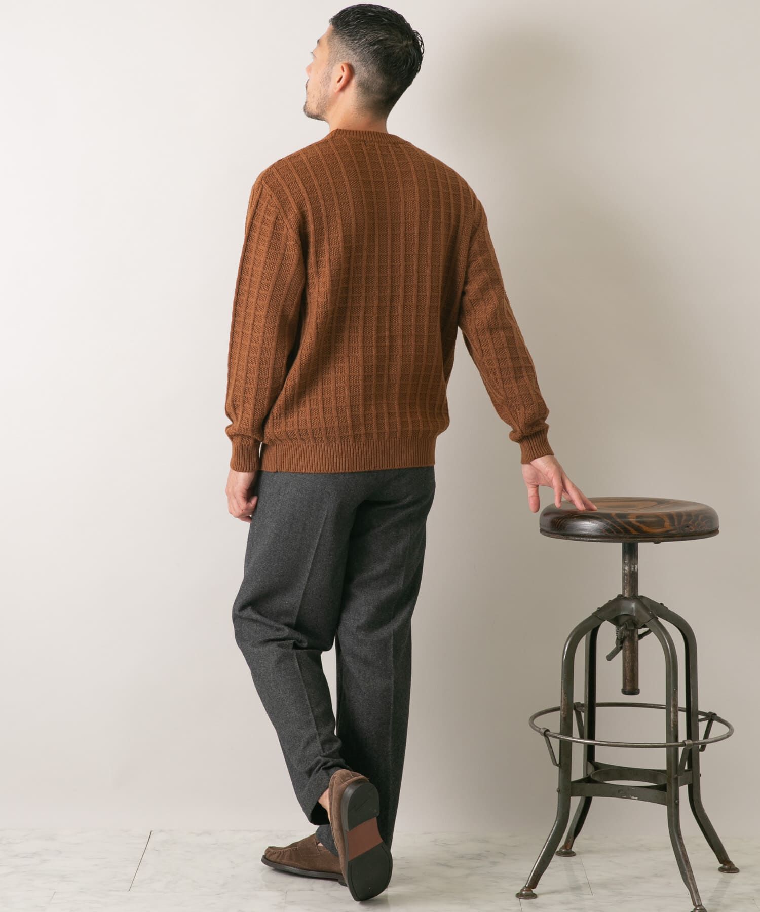 URBAN RESEARCH ROSSO「『XLサイズあり』メリノウール変形ワッフルニット」|ニット・セーター|