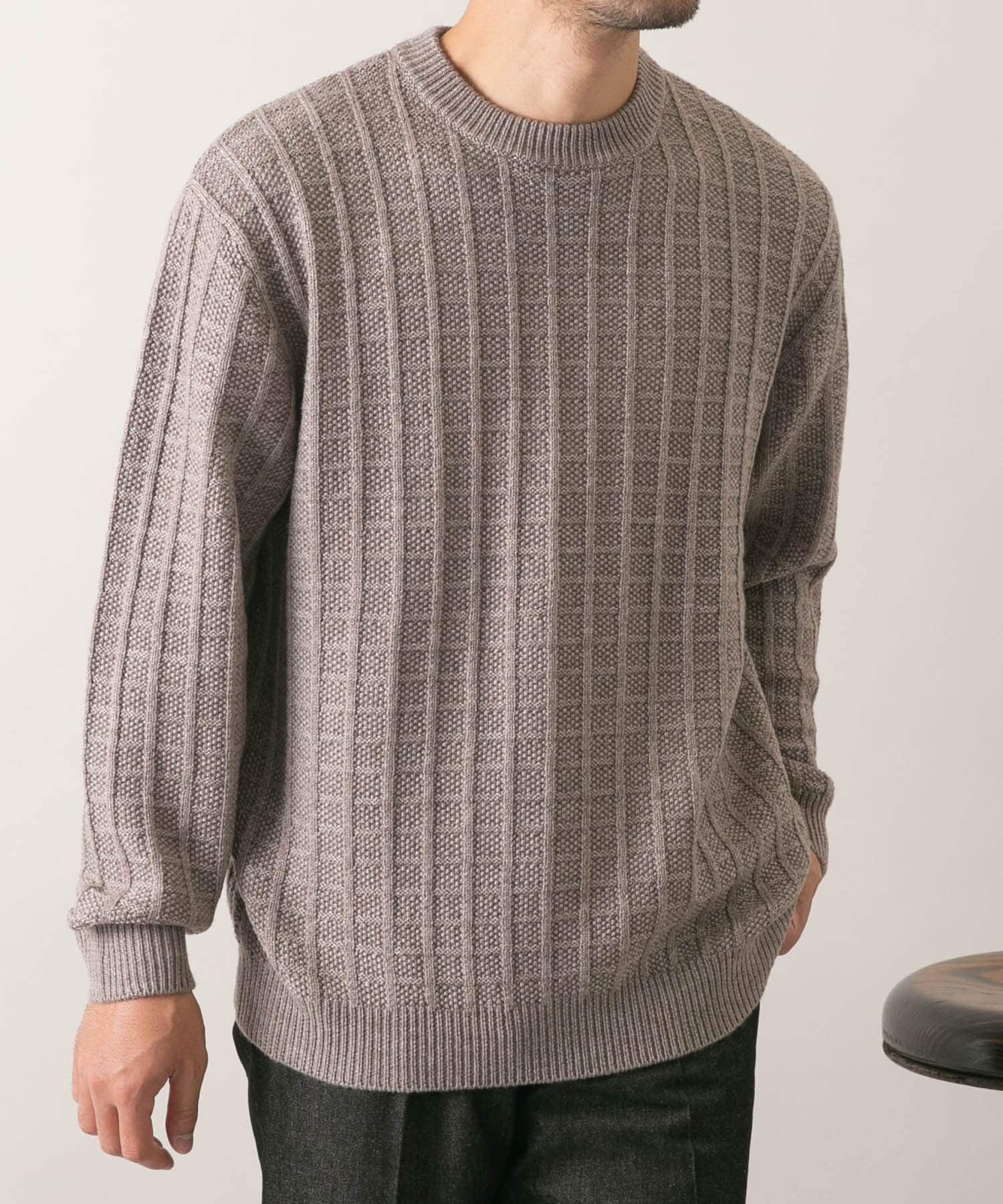 URBAN RESEARCH ROSSO「『XLサイズあり』メリノウール変形ワッフルニット」|ニット・セーター|