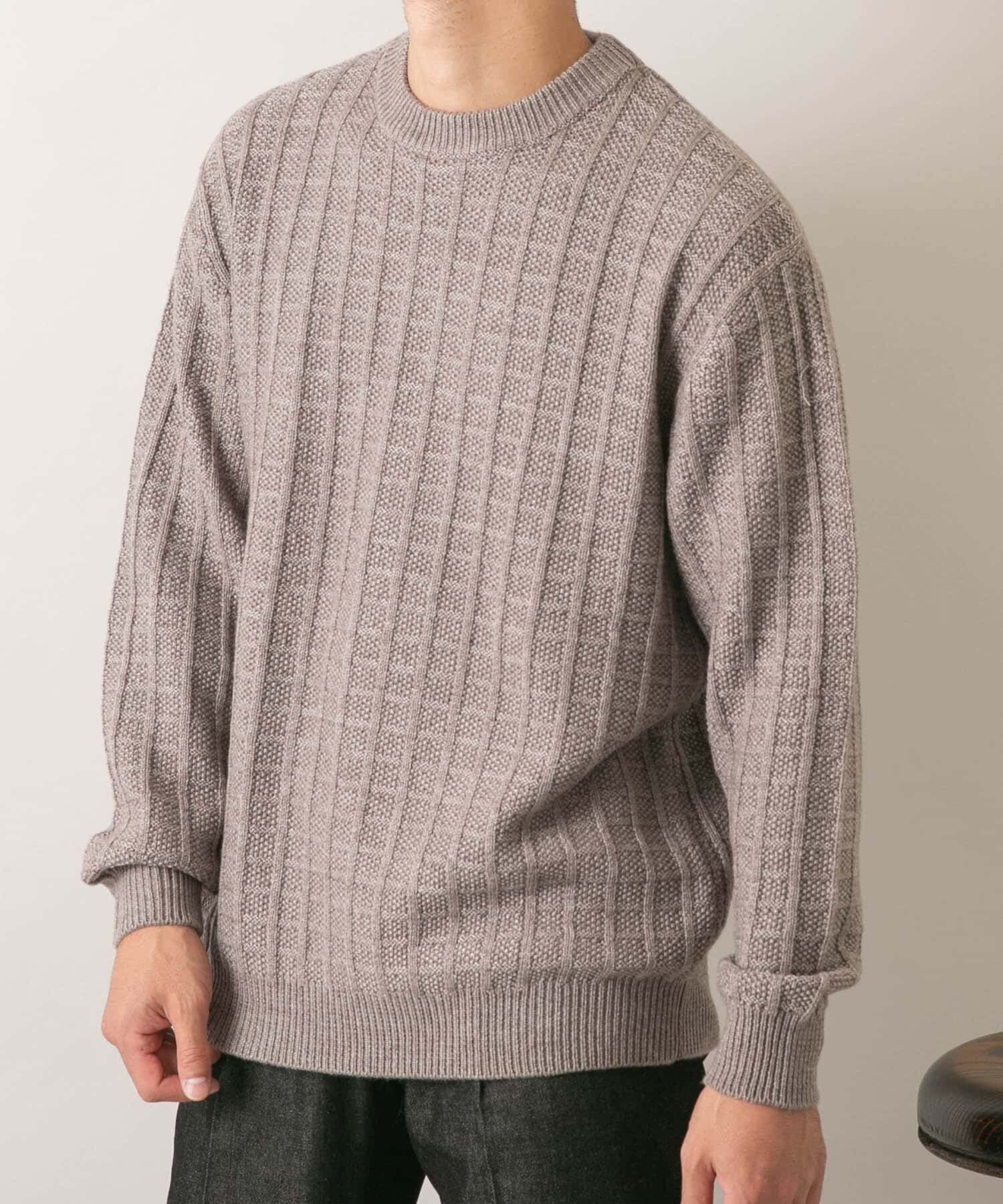 URBAN RESEARCH ROSSO「『XLサイズあり』メリノウール変形ワッフルニット」|ニット・セーター|