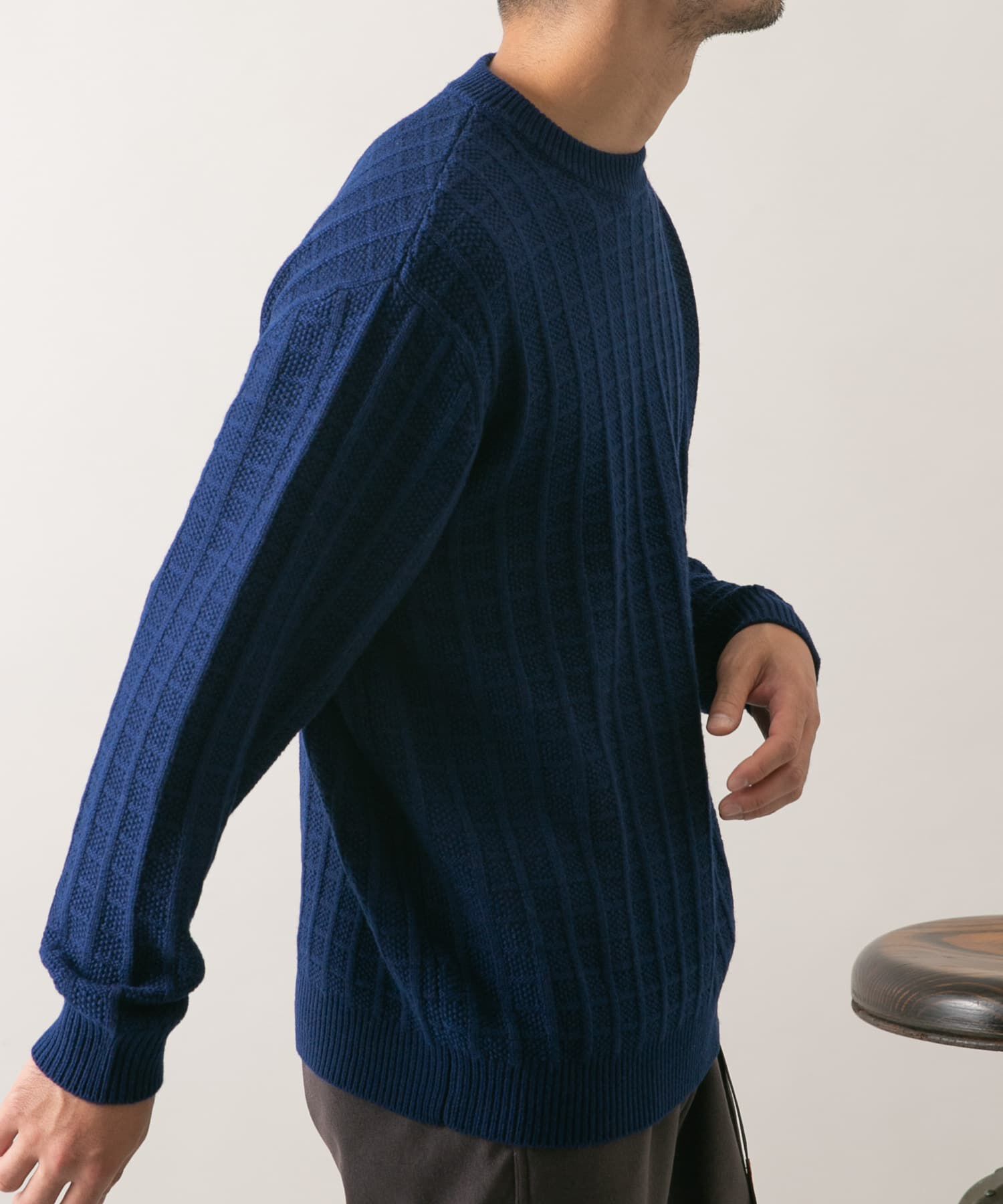 URBAN RESEARCH ROSSO「『XLサイズあり』メリノウール変形ワッフルニット」|ニット・セーター|