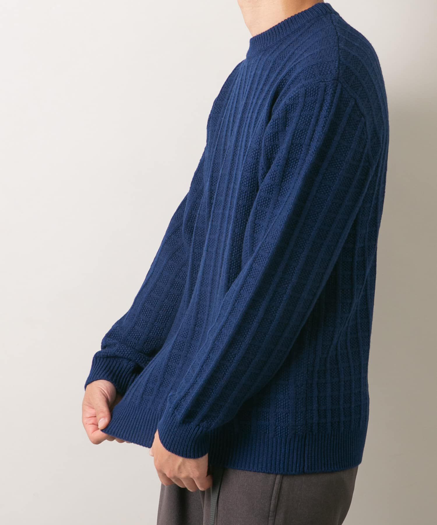 URBAN RESEARCH ROSSO「『XLサイズあり』メリノウール変形ワッフルニット」|ニット・セーター|