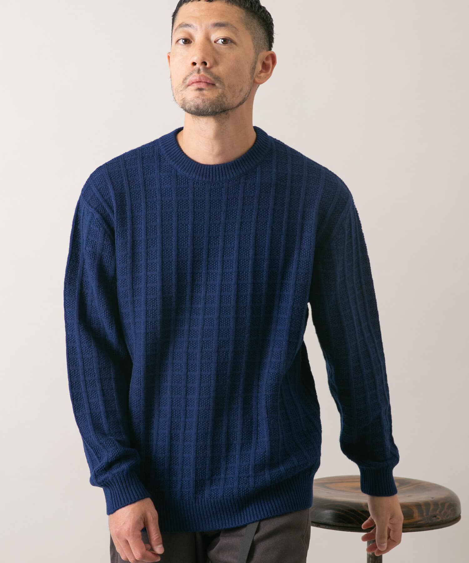 URBAN RESEARCH ROSSO「『XLサイズあり』メリノウール変形ワッフルニット」|ニット・セーター|