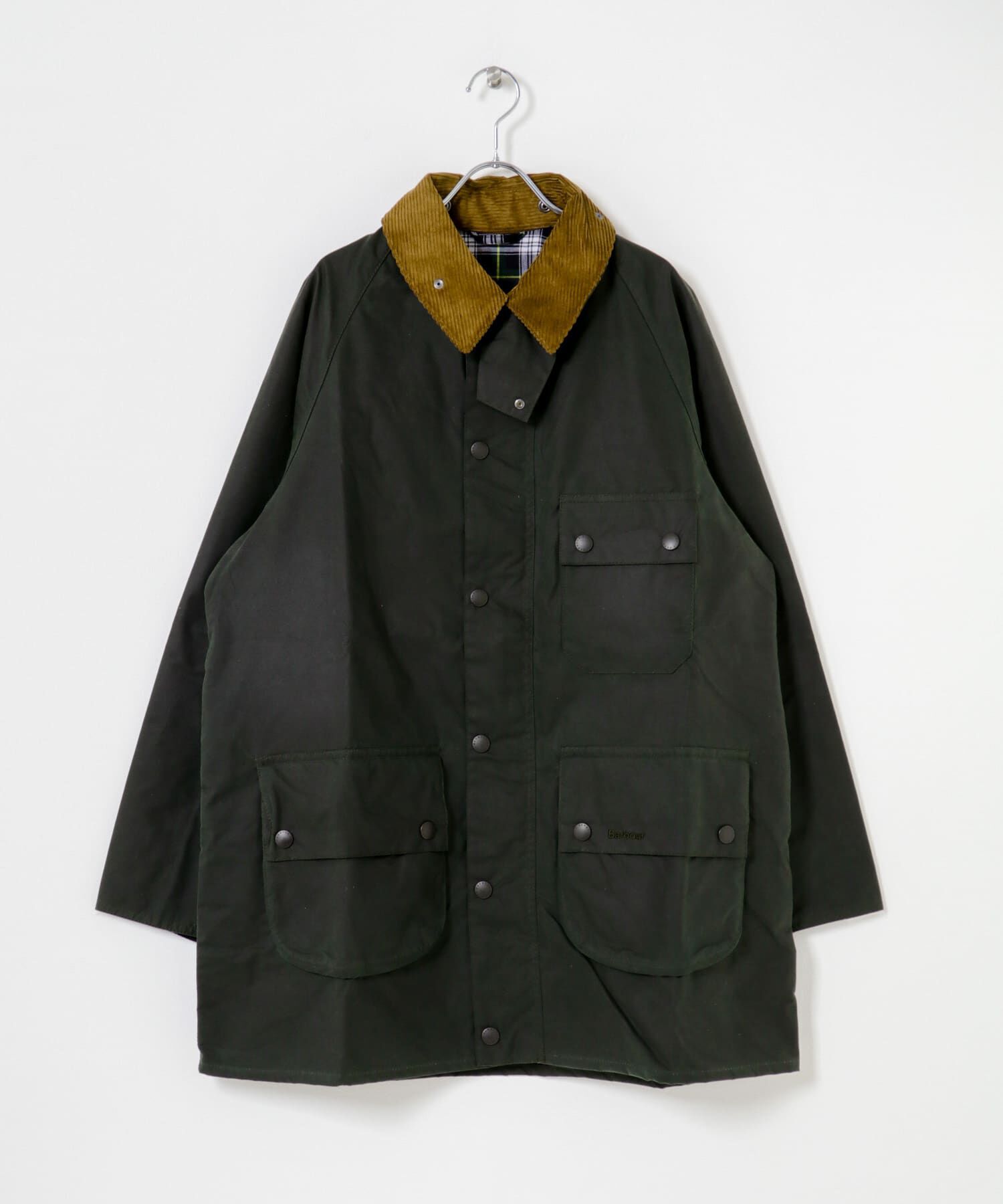 URBAN RESEARCH DOORS「Barbour　OS SOLWAY WAX JACKET」|ノーカラーコート|カーキ