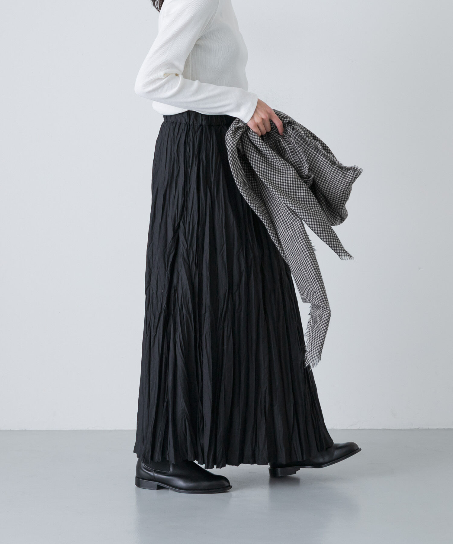 かぐれ「コットンクリンクルスカート」|スカート|