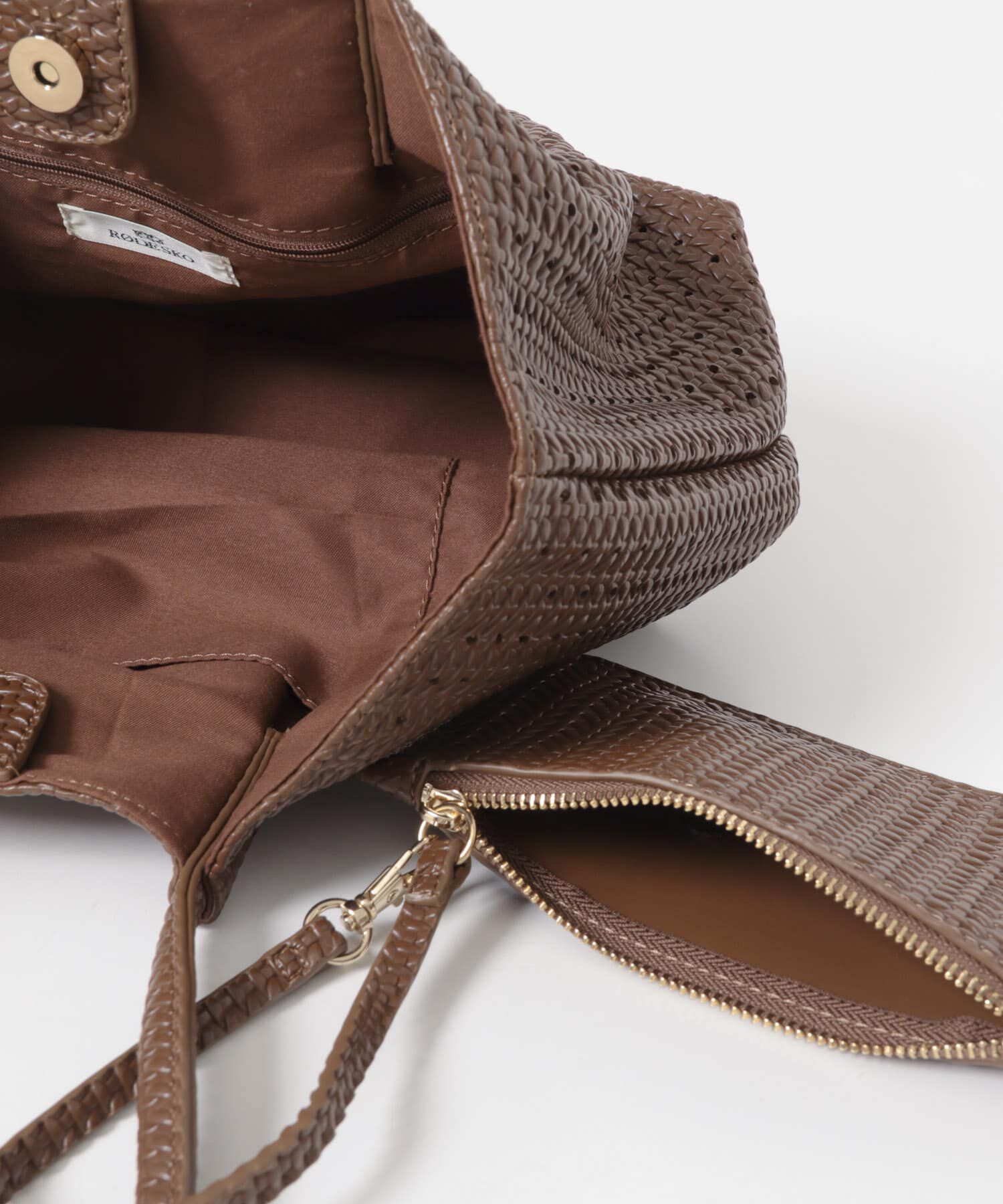 RODE SKO「ポーチ付パンチングミドルトートバッグ」|トートバッグ|