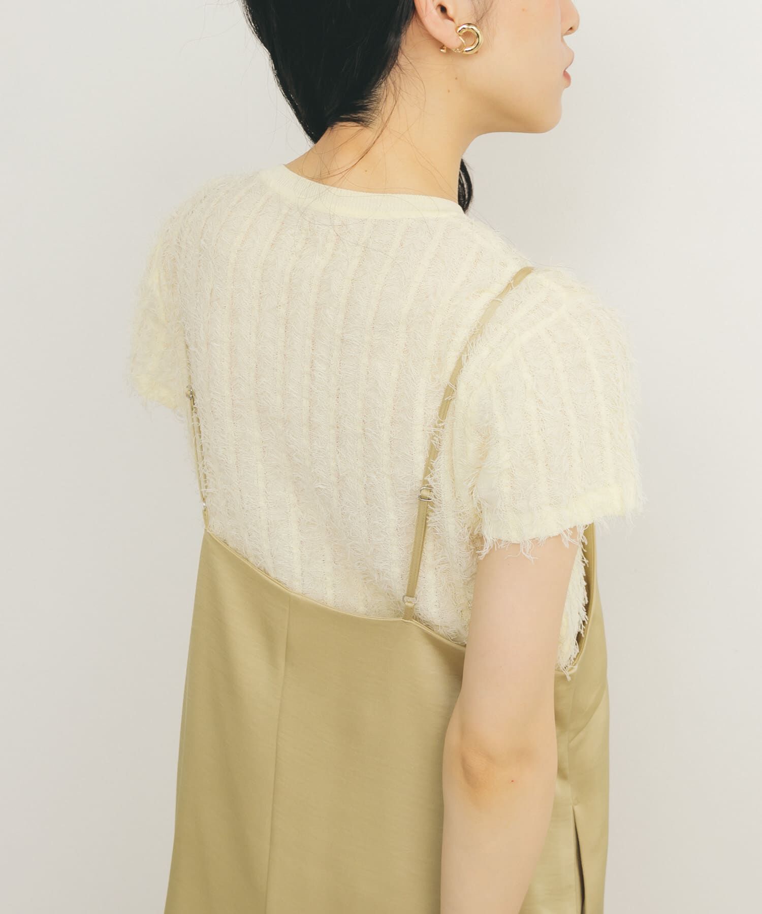  「ミニフリンジニットTEE」|ニット・セーター|