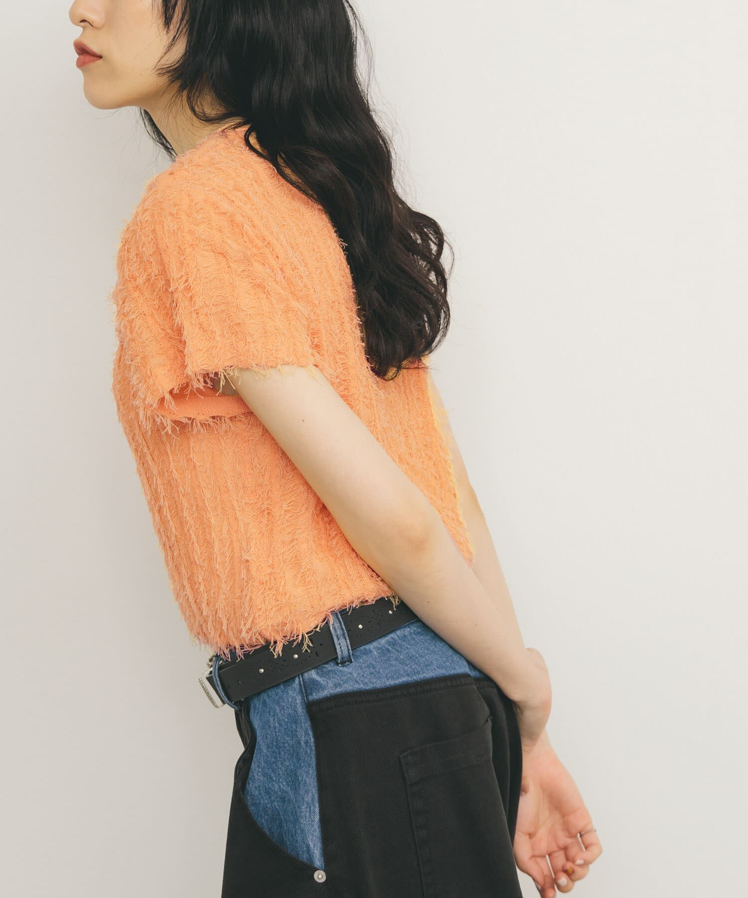  「ミニフリンジニットTEE」|ニット・セーター|