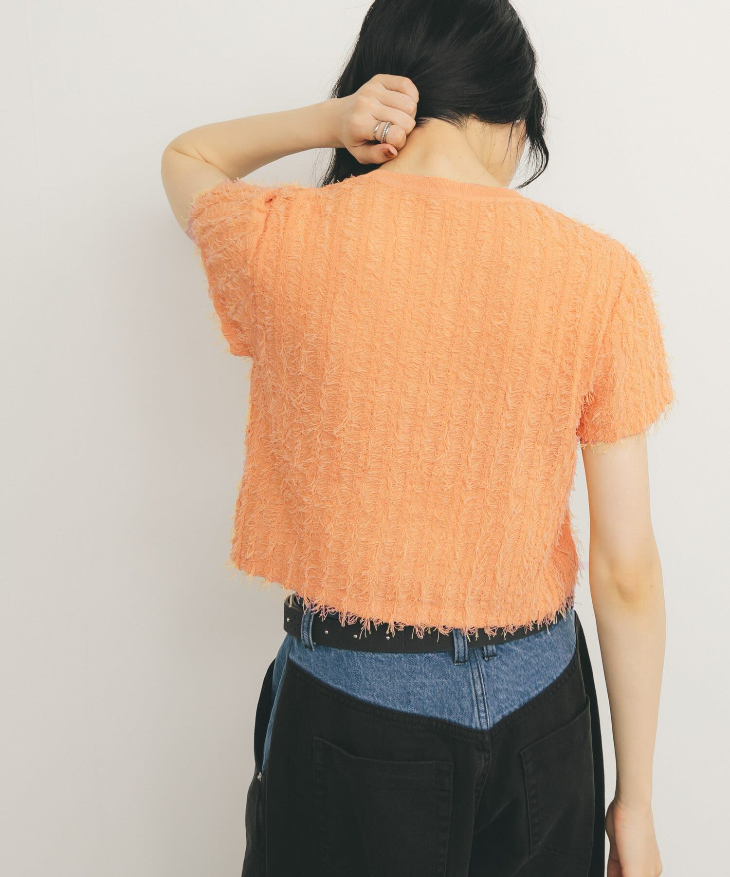  「ミニフリンジニットTEE」|ニット・セーター|