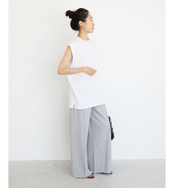  「toujoursロゴプリントフレンチTシャツ」|Tシャツ・カットソー|