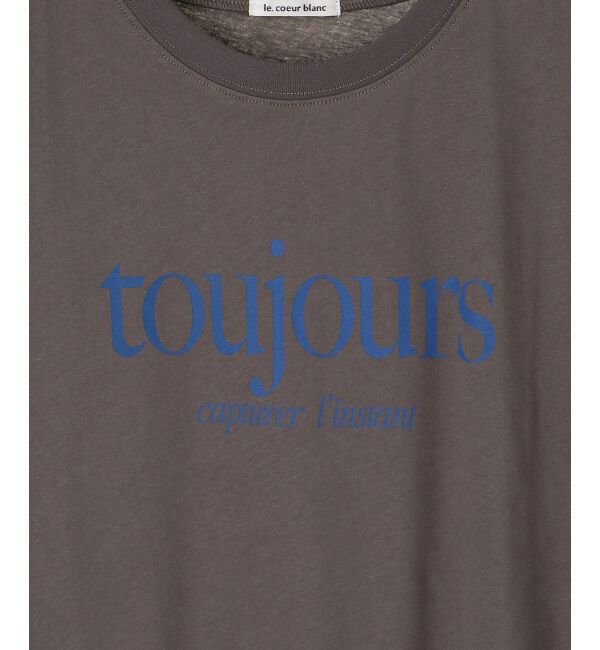  「toujoursロゴプリントフレンチTシャツ」|Tシャツ・カットソー|