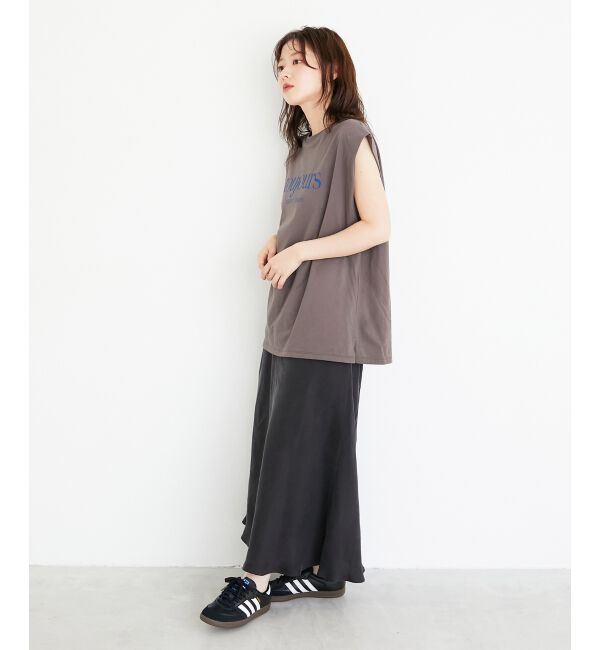  「toujoursロゴプリントフレンチTシャツ」|Tシャツ・カットソー|