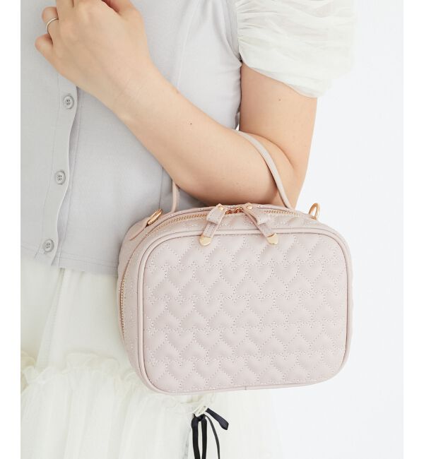  「ハートキルティングスクエアバッグ」|ショルダー・メッセンジャー|