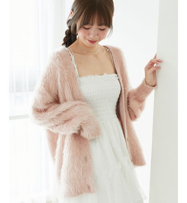  「キラメキシャギーミディカーディガン」|カーディガン|