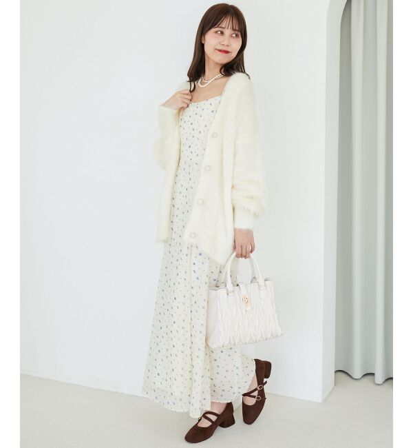  「キラメキシャギーミディカーディガン」|カーディガン|