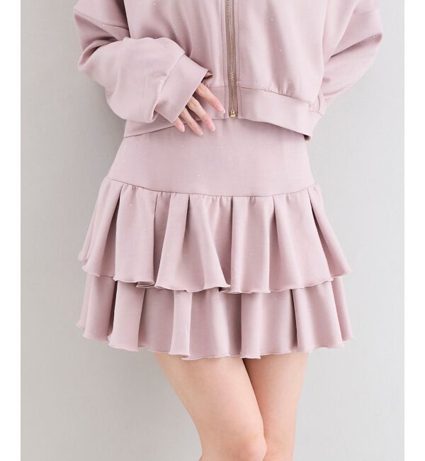  「&infin;キラキララインストーンスカパン」|スカート|ピンク