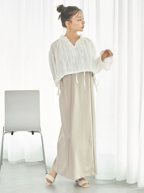 earth music&ecology「SET2点ドビーショートブラウス+キャミワンピース」|ワンピース|