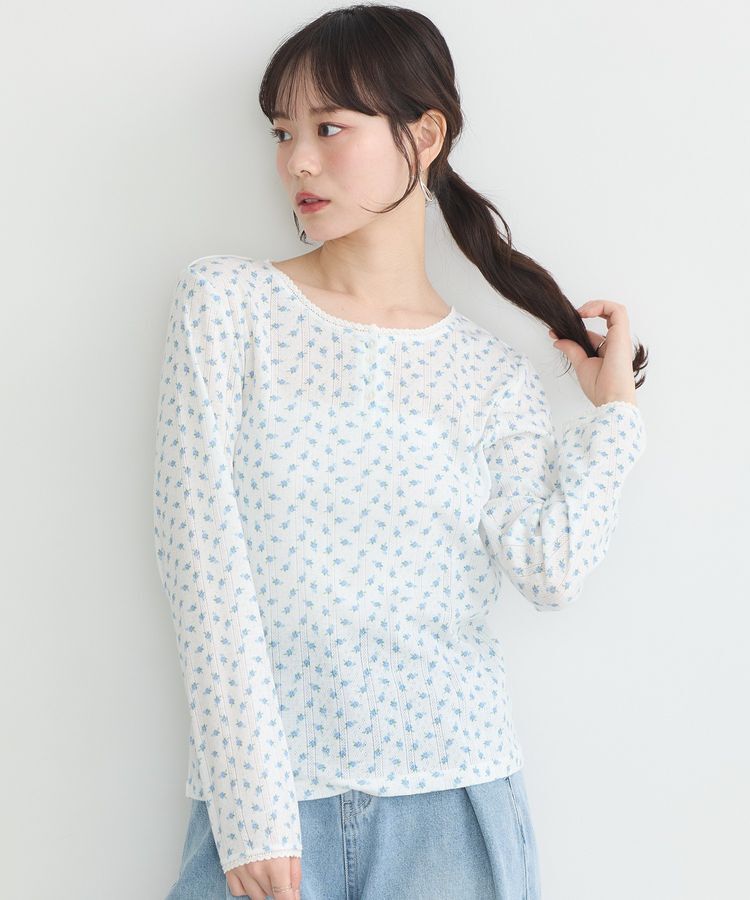 earth music&ecology「【WEB限定】アイレットジャカードタイトプルオーバー」|Tシャツ・カットソー|