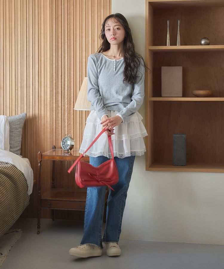 earth music&ecology「【WEB限定】アイレットジャカードタイトプルオーバー」|Tシャツ・カットソー|