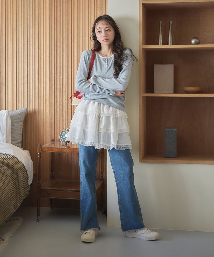 earth music&ecology「【WEB限定】アイレットジャカードタイトプルオーバー」|Tシャツ・カットソー|