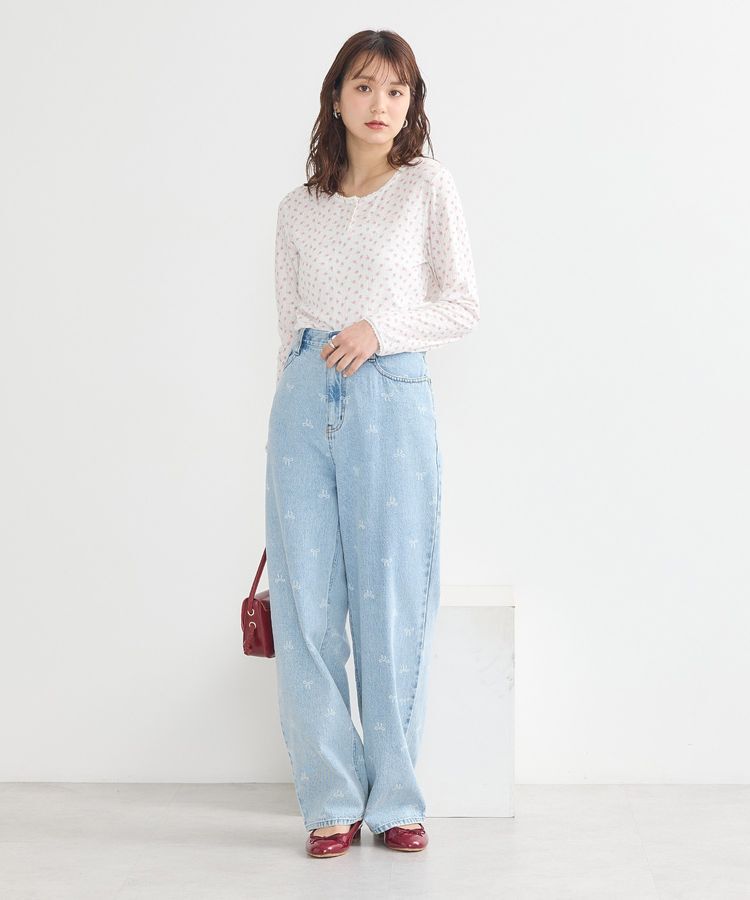 earth music&ecology「【WEB限定】アイレットジャカードタイトプルオーバー」|Tシャツ・カットソー|