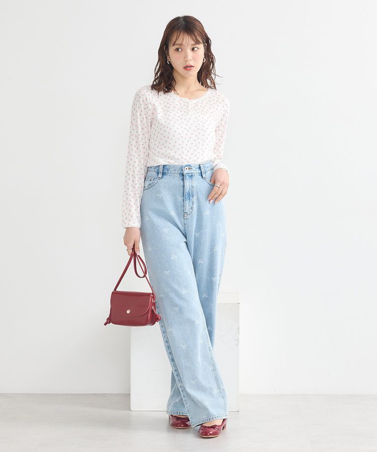 earth music&ecology「【WEB限定】アイレットジャカードタイトプルオーバー」|Tシャツ・カットソー|