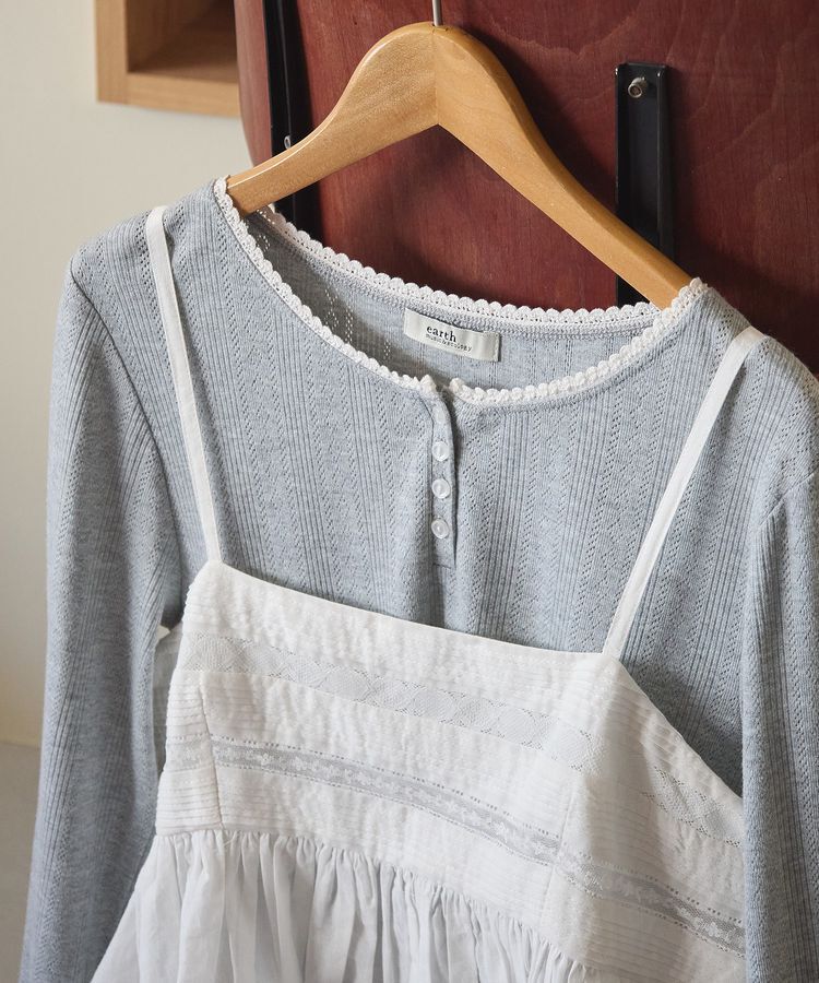 earth music&ecology「【WEB限定】アイレットジャカードタイトプルオーバー」|Tシャツ・カットソー|