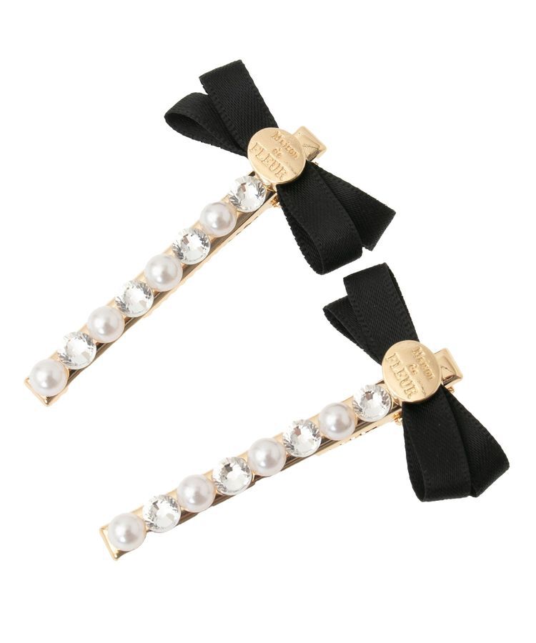 Maison de FLEUR「リボンビジューピンセット」|その他|