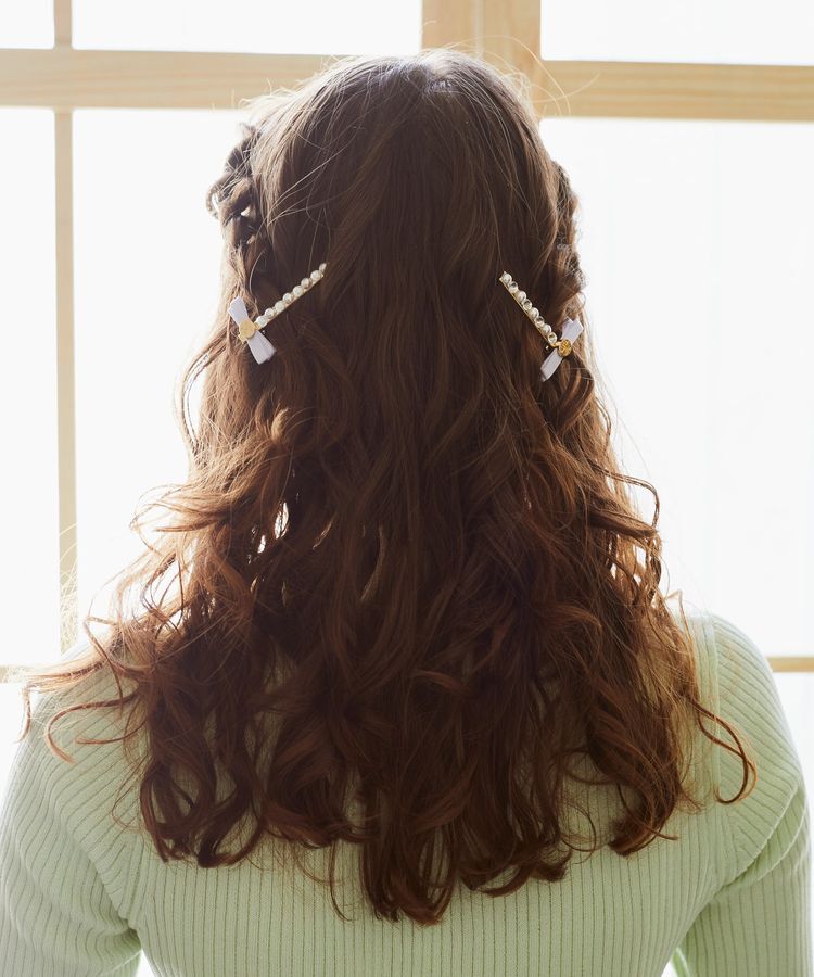 Maison de FLEUR「リボンビジューピンセット」|その他|ライラック