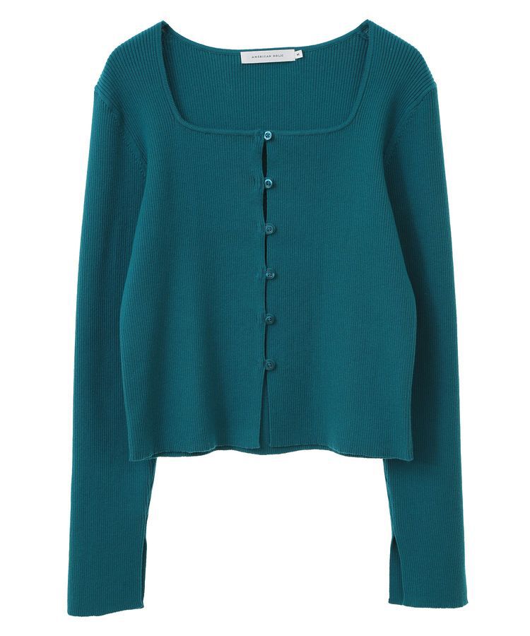 AMERICAN HOLIC「スクエアリブニットカーディガン」|カーディガン|