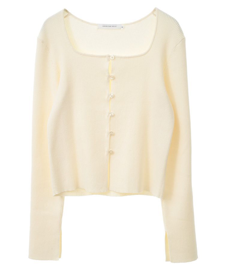 AMERICAN HOLIC「スクエアリブニットカーディガン」|カーディガン|