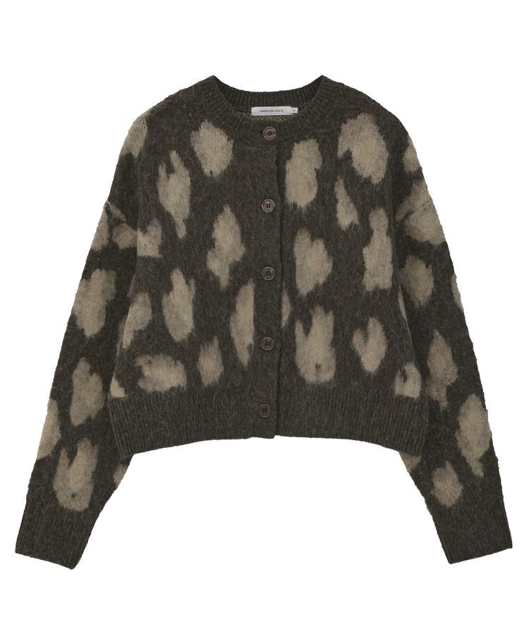 AMERICAN HOLIC「レオパード柄ニットカーディガン」|カーディガン|