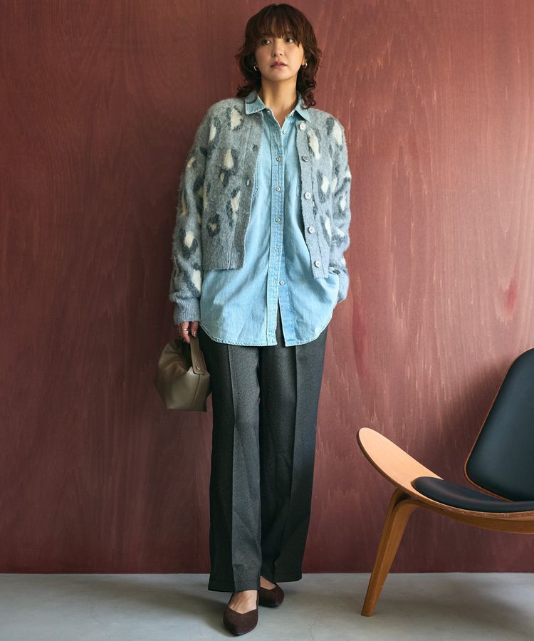 AMERICAN HOLIC「レオパード柄ニットカーディガン」|カーディガン|