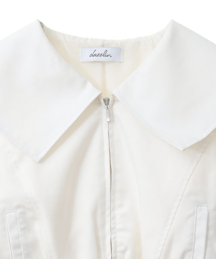 Green Parks「dazzlin 襟付きツイルショートzipブルゾン」|ブルゾン・スタジャン|